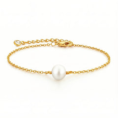 Parel Fijne Schakelarmband – 18K Goldplated – Model 87136