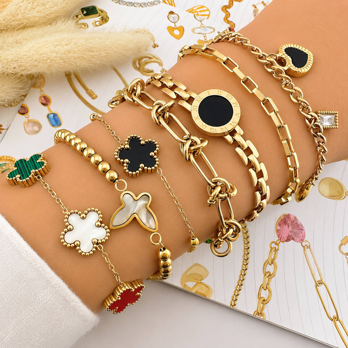 Schakelarmband – 18K Goldplated – Model 88411 – foto 2