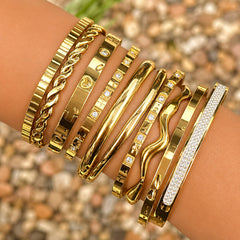 Bangle Armband – 18K Goldplated – Model 87122 – foto 2