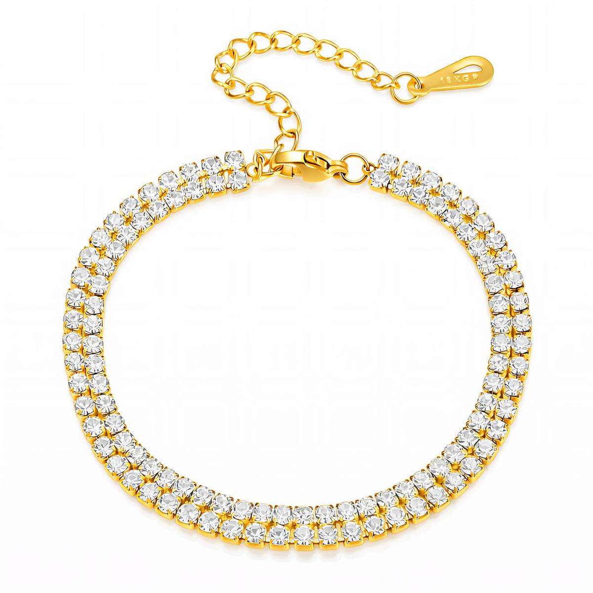 Tennis Zirkonia Schakelarmband – 18K Goldplated