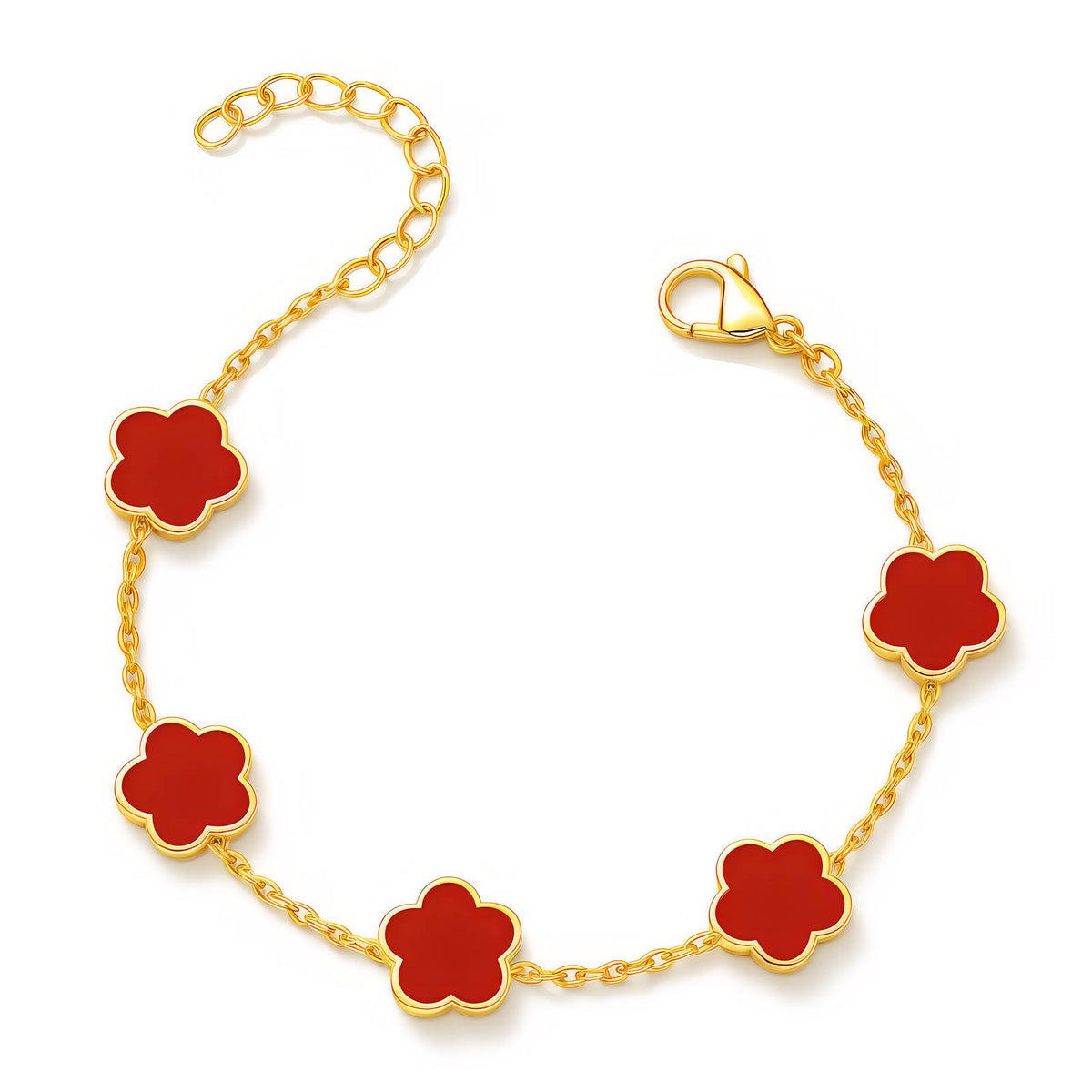 Bloemen Fijne Schakelarmband – 18K Goldplated – Model 87715