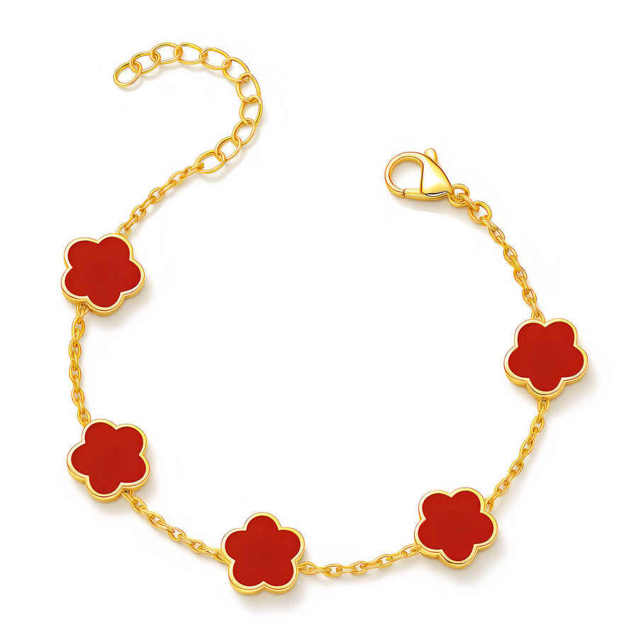 Bloemen Fijne Schakelarmband – 18K Goldplated – Model 87715