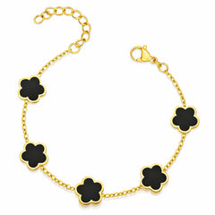 Bloemen Fijne Schakelarmband – 18K Goldplated – Model 87755