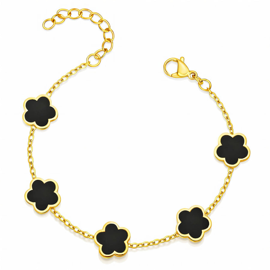 Bloemen Fijne Schakelarmband – 18K Goldplated – Model 87755