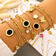Zirkonia Schakelarmband – 18K Goldplated – Model 87763 – foto 2