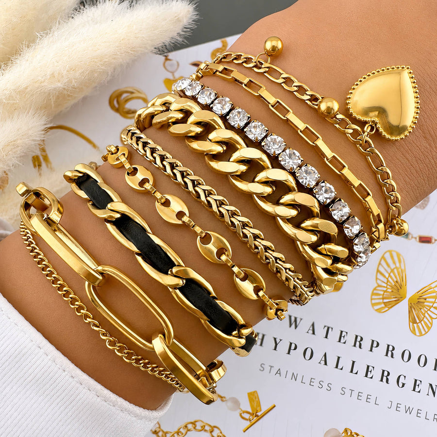 Fijne Schakelarmband – 18K Goldplated – Model 87289 – foto 2