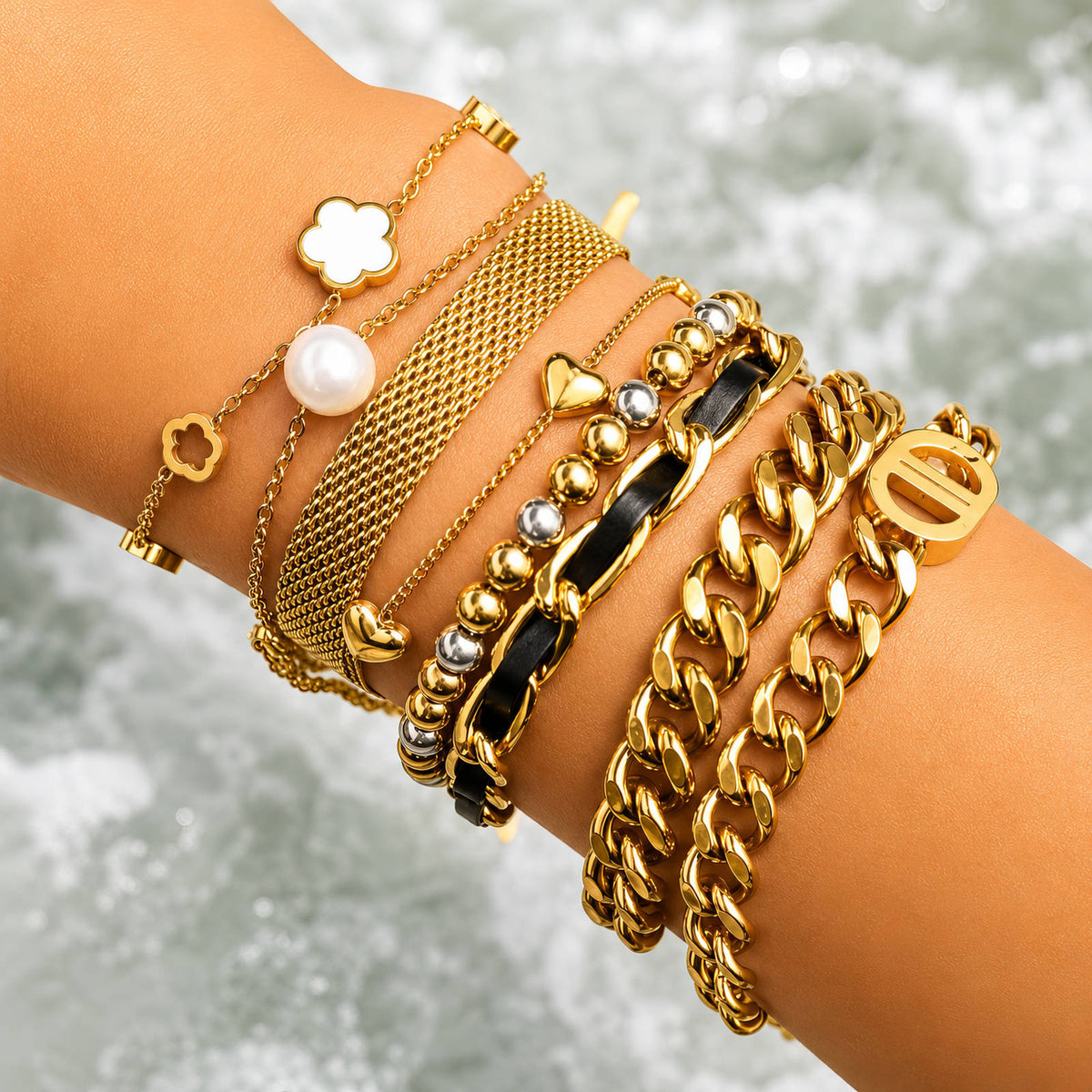 Schakelarmband – 18K Goldplated – Model 87300 – foto 5