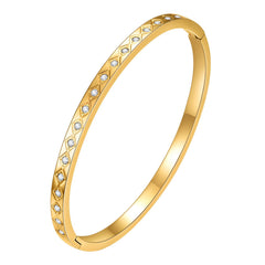 Zirkonia Bangle Armband – 18K Goldplated – Model 88164