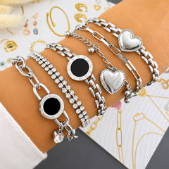 Sterrenbeeld Zirkonia Schakelarmband – Stainless Steel – foto 2